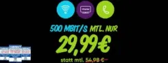 Bis zu 45 % Rabatt auf die PŸUR Kombitarife (Internet, TV & Telefon) z.B. Kombi 50 effektiv für 24,99 € / Monat  + 19,99 € einmalig