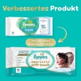 Pampers Aqua Soft Touch Baby-Feuchttücher (18 Packungen mit 48 Feuchttüchern)