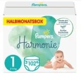 Pampers Baby Windeln Größe 1 (2-5 kg) Harmonie, 102 Stück, HALBMONATSBOX für 15,54 € inkl. Prime-Versand (statt 21,99 €)