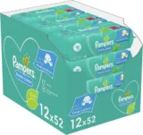 Pampers Fresh Clean Baby Feuchttücher 12er Pack (12 x 52) 624 Tücher ab 9,59 € inkl. Prime-Versand