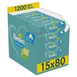 Pampers Fresh Clean Feuchttücher 15 Packungen (15 x 80 Stück) ab 17,14 € inkl. Prime-Versand