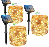 Peasur Outdoor Solar Lichterketten (3 mal 12 Meter mit 120 LEDs für Aussen) für 12,59 € inkl. Prime-Versand (statt 19,99 €)