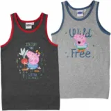 Peppa Wutz Jungen Unterhemden 2er-Pack 0129723 (Gr. 98-104 & 110 bis 116) für 2,22 € zzgl. 3,95 € Versand