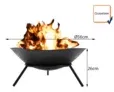 Perel Feuerschale 56×26 cm Schwarz für 39,95 € inkl. Versand (statt 60,04 €)