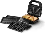 Philips 5000-Serie 3-In-1 Sandwichmaker – Sandwiches Waffeln Und Paninis Antihaftbeschichtete Austauschbare Platten 750W Schwarz (Hd235080) Für 39,90 € Inkl. Versand (Statt 43,99 €)