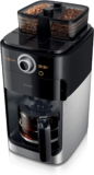 Philips HD7769/00 Grind & Brew Kaffeemaschine mit Mahlwerk (1.2-Liter-Glaskanne, bis zu 12 Tassen, Duo-Behälter für Kaffeebohnen, Timer) für 109,99 € inkl. Versand (statt 152,96 €)