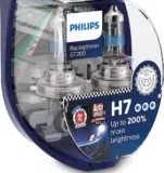 Philips RacingVision GT200 H7 Scheinwerferlampe +200%, Doppelset (12972RGTS2 Twin box)