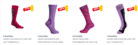 Picksport Columbia Socken Sale: Skisocken ab 4,99 € & Wandersocken ab 6,99 € + 5,5 % Newsletter-Rabatt