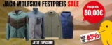 Picksport Jack Wolfskin Festpreis Sale – Alles für 50,00 € zzgl. Versand + 5,5 % Newsletter-Gutschein