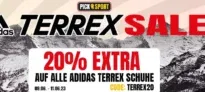 Picksport Terrex Sale: 20 % Extra-Rabatt auf alle Adidas Terrex Schuhe