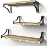 Pipishell Wandregal Holz und Metall 3 Stück (3 Farben) für 11,99 € inkl. Prime-Versand (statt 15,99 €)
