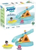 Playmobil JUNIOR AQUA: Badeinsel mit Wasserrutsche (71687) für 11,40 € inkl. Prime-Versand