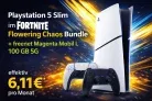 Gomibo: Playstation 5 Slim im Fortnite Flowering Chaos Bundle + 100 € Cashback + freenet Magenta Mobil L 100 GB 5G für 34,95 € / Monat + 1,95 € einmalig