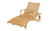 Preisfehler? Ploß Gartenliege Passat aus Teakholz von mit Rädern und Tablett natur/beige für 83,90 € inkl. Versand (statt 464,50 €)