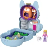 Polly Pocket GTM57 – Drehspaß-Schatulle Fuchs (mit 1 kleine Polly-Puppe, 1 Fuchsfigur und versteckten Überraschungen)