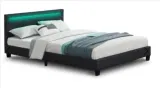 Juskys Polsterbett Paris 140×200 cm mit LED Beleuchtung für 102€