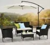 Polyrattan Sitzgruppe Fort Myers (4-teiliges Gartenmöbel-Set mit mediteraner Optik) für 84,99 € inkl. Versand (statt 120,00 €)