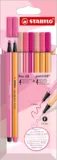 Premium-Filzstifte & Fineliner – STABILO Pen 68 & STABILO point 88 – Shades of Pink – 8er Pack für 4,60 € inkl. Prime-Versand (statt 6,99 €)