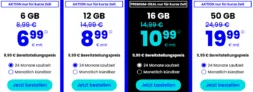 PremiumSIM SIM-Only Angebote: o2 LTE-Datenflat mit 6 GB für 6,99 € / 12 GB für 8,99 € / 16 GB für 10,99 € oder 50 GB für 19,99 € / Monat