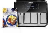 Princess Heißluftfritteuse mit Doppelkammer mit 2x4L Fassungsvermögen (separate Temperaturen für 2 Fächer – 8 Programme) für 102,99 € inkl. Versand (statt 140,94 €)