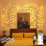Probapro Weidenrebe Lichterkette 144 LEDs mit Fernbedienung