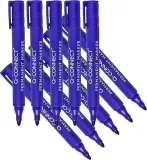 Q-CONNECT KF26046 Permanentmarker Rundspitze Blau/ (10 Stück/Strichlänge: 300m) ab 2,29 € inkl. Prime-Versand (statt 3,20 €)