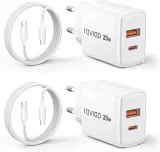 Raviad 20W Usb C Ladegerät 2-Pack [Usbc + Usba] Für 7,19€ Inkl. Prime-Versand (Statt 17,99 €)