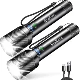 REHKITTZ LED Taschenlampe Extrem Hell 2200 Lume (2 Stück)