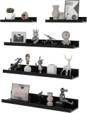 RLAVBL Wandregal 5er Set (2 Stück 30cm + 3 Stück 60cm Schwarz) für 20,00 € inkl. Prime-Versand (statt 36,99 €)
