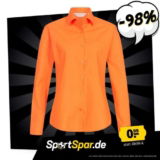 RUSSELL Longsleeve Poly-Cotton Poplin Damen Hemd (Gr. XS – 3XL, Orange) für 0,99 € zzgl. 3,95 € Versand