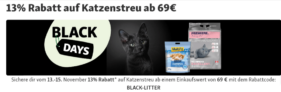 Fressnapf: 13 % Rabatt auf Katzenstreu (19 € MBW)