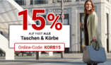 Zurbrüggen: 15 % Rabatt auf Taschen & Körbe