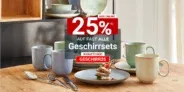 Zurbrüggen: 25 % Rabatt auf fast alle Geschirrsets