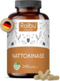 Raibu Nattokinase Kapseln (240 Kapseln,8 Monatsvorrat) für 16,50 € inkl. Prime-Versand