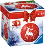 Ravensburger 3D Puzzle-Ball Weihnachtskugel Rentier 11495 54 Teile für Weihnachtsfans für 5,99 € inkl. Prime-Versand