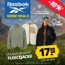 Reebok Double Monkey Fleece Damen Jacke (3 Farben, Gr. S bis XL) für 22,94 € inkl. Versand