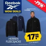 Reebok Sherpa Jacket Herren Fleece Jacke (2 Farben, Gr. S bis XL) für 22,94 € inkl. Versand