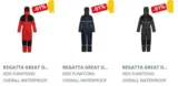 Regatta Rancher Rain Suit Kinder Funktions-Overall (3 Farben, Gr. 104 bis 140) ab 21,99 € inkl. Versand
