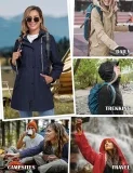 Regenjacke Damen Wasserdicht mit Kapuze Windbreaker (Gr. S bis XXL)