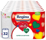 Regina mit Herzen Haushaltstücher 3-lagig, 32 Rollen-Packung (8 x 4 Einzelpackungen) ab 18,04 € inkl. Prime-Versand (statt 27,32 €)