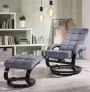 Relaxsessel mit Drehgestell &Hocker in Grau für 133,95 € inkl. Versand (statt 199,99 €)