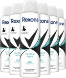 Rexona Women Anti Transpirant Spray Invisible Aqua Deospray (6x150ml)