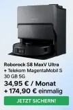 Starmobile: Roborock S8 Maxv Ultra + Signify Wiz Wlan Led-Lampe E27 + Telekom Magenta Mobil S 30 Gb 5G Für 34,95 € / Monat + 174,90 € Einmalig