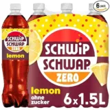 SCHWIPSCHWAP Lemon ohne Zucker 6er Pack (6 x 1.25 l) ab 5,99 € inkl. Prime-Versand zzgl. Pfand (statt 8,94€)