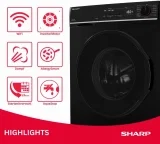 SHARP ES-PRO014BA-DE Waschmaschine (10kg, 1400 U/min, EEK A)