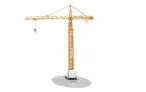 SIKU Liebherr-Turmdrehkran, 1:87, Metall/Kunststoff, Gelb, Höhe von 40 cm, 30 cm Ausleger, Seilzug, 360° schwenkbar für 29,98€ inkl. Versand statt 38,28€