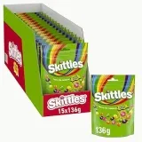 Skittles Süßigkeiten | Crazy Sours Kaubonbons | 15 Packungen (15 x 136 g) ab 14,82 € inkl. Prime-Versand (statt 24,00 €)