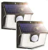 2er Pack SNOILITE 140 LEDs Solarlampen mit Bewegungsmelder für 10,99 € Prime statt 21,99 €