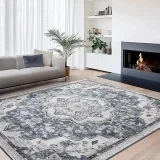 SONGMICS HOME Vintage Teppich  Taubengrau TAR033G01 (160×230 cm)