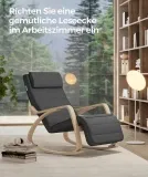 Songmics Schaukelstuhl Mit Armlehnen Aus Birkenholz Für 54,99 € Inkl. Versand (Statt 85,00 €)